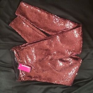 Commando sequin legwear bronze color sz. S